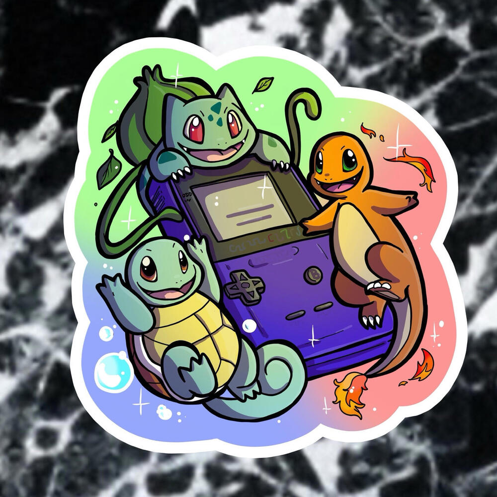 Pokemon Playing Vintage Video Game Sticker vinyl decal